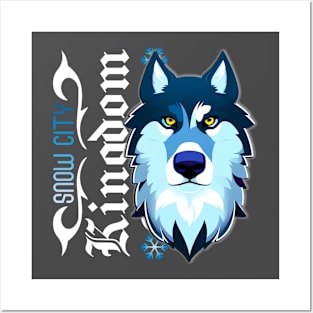 snow city kingdom Wolf tee Posters and Art